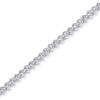 PAVOI Rhodium Plated 2mm Cubic Zirconia Honeycomb Tennis Bracelet | Gold Bracelets for Women | 7.5 Inches view 3