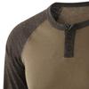 Men's Basic Crew Neck Short Sleeve Comfortable Fit Button Collar Shirt Lightweight Casual Tracksuits (Khaki,X-Large) view 3