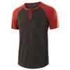 Men's Basic Crew Neck Short Sleeve Comfortable Fit Button Collar Shirt Lightweight Casual Tracksuits (Brown,Small) view 1