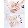 ArtsPavilion Small Jewelry Box, Portable Travel Jewelry Organizer Holder for Women Girls, Removable & Adjustable Storage Case for Rings Necklace Earrings Bracelets pink view 4