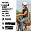 Troxel Spirit Full Coverage Horse Riding Helmet, Low-Profile & Adjustable, Safety Horseback Riding Gear, Extra Small/Youth (6-1/4-6-1/2), Mint Duratec view 2