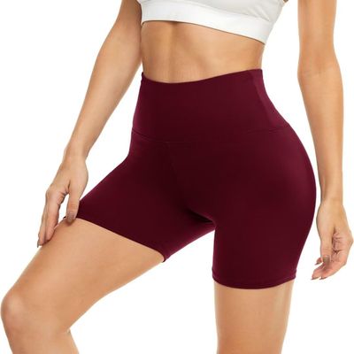 HIGHDAYS 5" Biker Shorts for Women-Black High Waist Compression Spandex