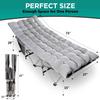 ZONETECH Folding Outdoor Camping Travel Cot and Pad -4 Pack Premium Quality Lightweight Portable Heavy Duty Adult & Kids w/Large Pocket and Cushion (Gray 4-Pack) view 3
