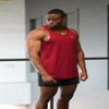 Jed North Men's Quick Dry Microfiber Bodybuilding Stringer Tank Top Weight-Training Y-Back Racerback,Maroon,Small view 3