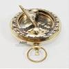 A HALLOWEEN STORE Handmade Brass Push Button Compass -Direction Compass, Brass Pocket Navigation Sundial Compass, Pirate Gift Compass Birthday Gift Easter Gift (Polished Sundial Compass)