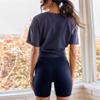 5 Biker Shorts for Women - High Waist Tummy Control Stretch Spandex Workout Yoga Running Gym Underwear, Navy Blue, Plus Size view 3