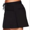 Avalanche Women's Quick Dry Woven Golf Hiking Skort with Pockets Black Ribbed Side S view 3
