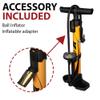 BV Bike Pump out of durable Steel - Bicycle pump 160 PSI high Pressure, Bike Tire Pump 17/24 inch Smart Valve Head, Schrader bike pump with gauge, Automatically Reversible Presta & Schrader, ball pump view 4