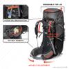 AMPEX Hiking Backpack | Camping Essentials Lightweight Backpack for Men & Women, Travel Bag for Backpacking, Camping, Hunting and More (50 Liter) view 4