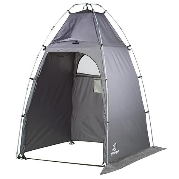 SylvanSport Privy Bivy Privacy Tent - Windproof, Portable Shelter for Camping Toilets & Changing Room - 6 8 of Interior Height - Easy Setup - Pop-Up Pod with Window for Camping, Beach & Tailgates