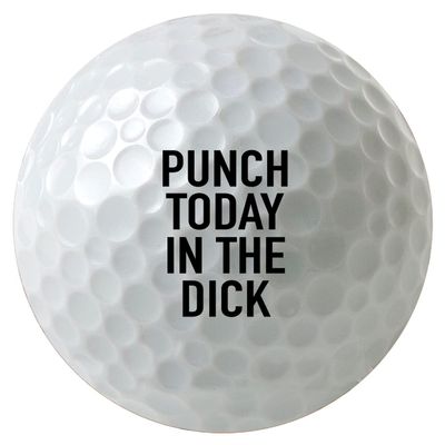 Moonlight4225 Punch Today in The Dick 3-Pack Printed Golf Balls
