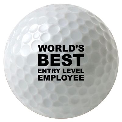 Moonlight4225 World's Best Entry Level Employee 3-Pack Printed Golf Balls
