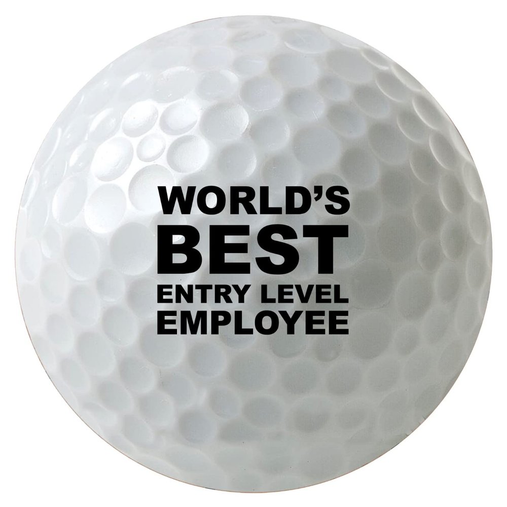 Moonlight4225 World's Best Entry Level Employee 3-Pack Printed Golf Balls