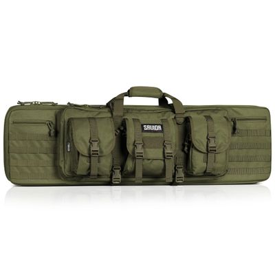 Savior Equipment American Classic Tactical Double Long Gun Bag Pistol Transportation Case w/Backpack Strap, 36 Inch Green