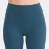 TLULY Seamless Knitted Fitness Leggings Pants Women High Waist and HIPS Tight Peach Buttocks High Waist Nude Yoga Pants (Color : Darkcyan, Size : Large) view 4