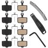 4 Pairs Bike Disc Brake Pads, Compatible for Sram Brake Pads Avid Elixir E1 E3 E5 E7 E9 ER CR XO XX DB1 DB3 DB5, MTB Brake Pads Compatible for Nutt Hydraulic Disc Brakes with Tools (Semi-Metallic) view 1