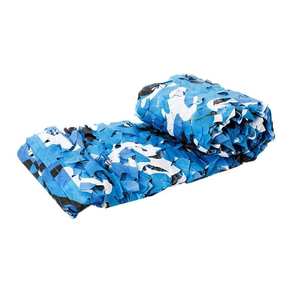 Blue Shade Netting,Edge-Wrapped,Thickened Fixed Rope,A Good Choice for Hunting,Concealment and Sun Protection Custom Size Camouflage Netting.(Size:2mX6m)