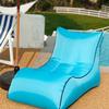PHASFBJ Portable Lounger Chair with Built in Pump, Automatic Inflatable Couch, with backrest S-Shape Air Sofa Inflatable Couch, for Camping Beach Traveling Hiking Backyard,Blue view 2
