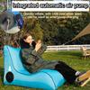 PHASFBJ Portable Lounger Chair with Built in Pump, Automatic Inflatable Couch, with backrest S-Shape Air Sofa Inflatable Couch, for Camping Beach Traveling Hiking Backyard,Blue view 3