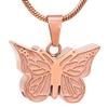 AIWENXI Butterfly Urn Jewelry Keepsake Memorial Locket Pendant Necklace for Ashes Stainless Steel Cremation Jewelry for Women&Men(Rose Gold) view 1
