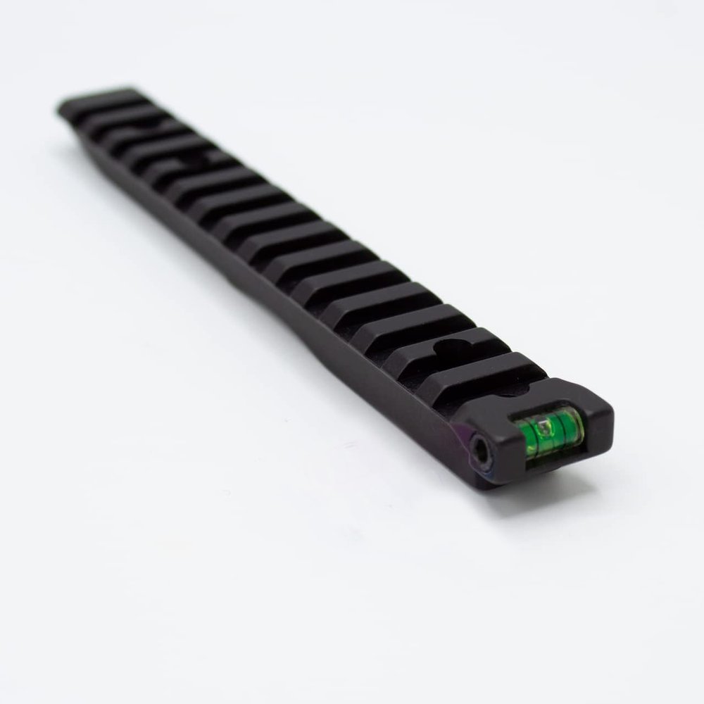 CVA Paramount Scope Base w/Bubble Level | Full-Length Picatinny Rail, Customizable Removable Bubble Level, 6061 Aluminum, Matte Black, 20 MOA