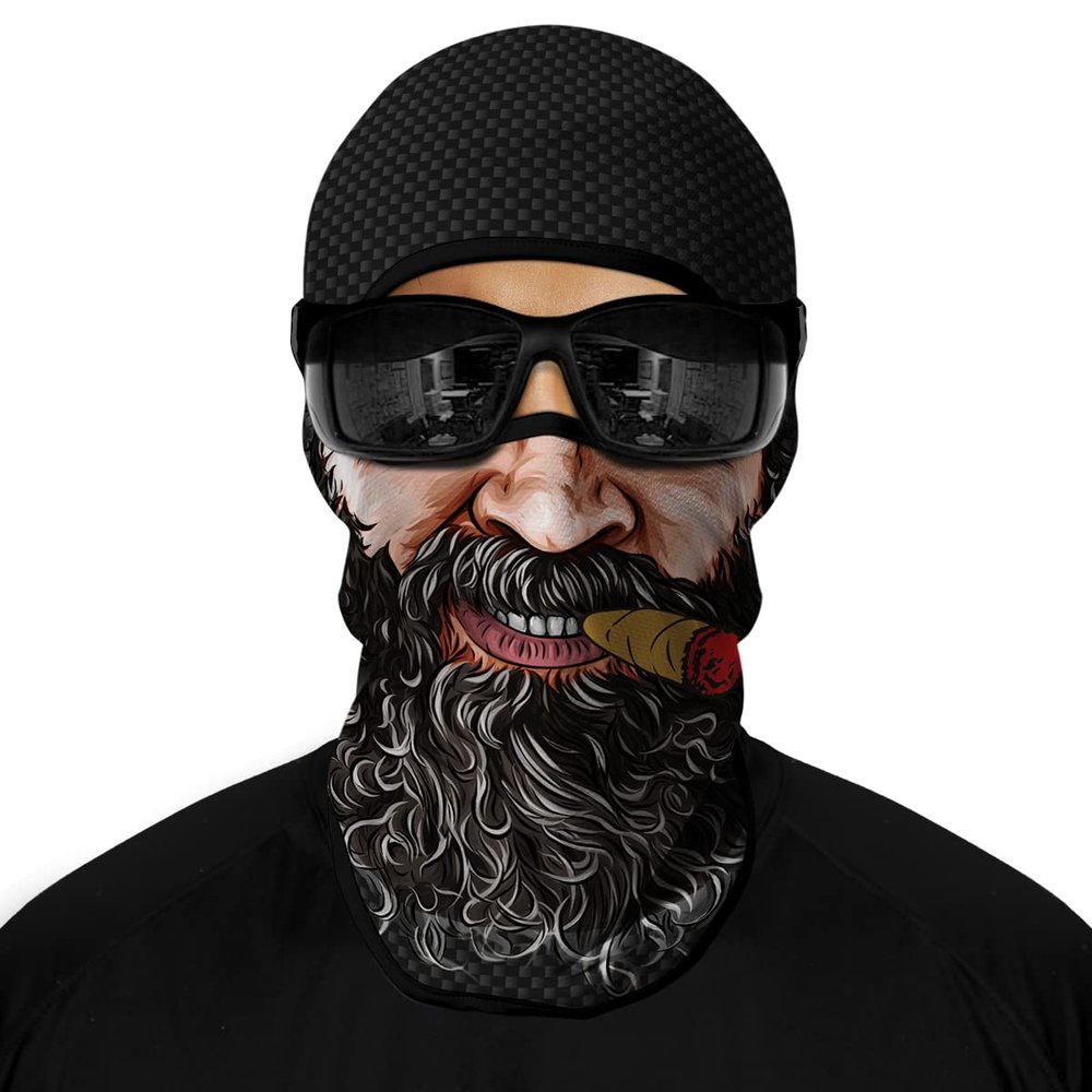 3D Balaclava Ski Mask Motorcycle Full Face Mask Outdoor Tactical Hood Headwear Mask Ghosts Skull Mask Men Women for HalloweenStyle o