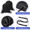 Sliverdew 2 Pcs Black Drawstring Backpack Bags Sports Cinch Sack String Bags Drawstring Gym Bag Draw String Backpack Bulk Swimming String Bags view 3