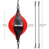 Double End Punching Bag Kit | PU Leather Punching Ball Set with Adjustable Cords, Pump, Double End Bag Boxing Equipment for Home and Gym - Leather Boxing Ball Kit, Boxing Equipment, Floor to Ceiling view 2