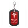 Insulin Dependent Type 1 Diabetic Tag Medical Alert Zipper Pull Bag Tag (Red)-Customizable view 1