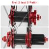 ZECHAO Cycle Wheel,26/27.5/29inch Carbon Fiber Flower Drum Front 2 Rear 5 Bearings 24 Holes Bike Cycling Accessories (Color : Black, Size : 26inch) view 2