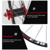 ZECHAO Cycle Wheel,26/27.5/29inch Carbon Fiber Flower Drum Front 2 Rear 5 Bearings 24 Holes Bike Cycling Accessories (Color : Black, Size : 26inch) view 4