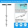 BALAVA 36" Sand Anchor,Chromium-Plated Steel Boat Screw Anchor with Removable Handle,Boat Sand Anchor with Bungee Dock LineShallow Water Anchor for Jet Ski,PWC,Pontoon,Kayak,Canoe view 3