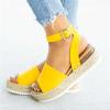 Ladmiple Women'S Sandals Dressy Topic Open Toe Buckle Ankle Strap Espadrilles Flatform Wedge Casual Sandal view 2