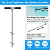 24" Sand Anchor,Chromium-Plated Steel Boat Screw Anchor with Removable Handle,Boat Sand Anchor with Bungee Dock Line,Shallow Water Anchor for Jet Ski,PWC,Pontoon,Kayak,Canoe view 3
