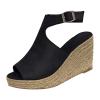 Ladmiple Platform Sandals Heels Womens Espadrilles Sandals Flats,Women's Platform Sandals Espadrille Wedge Summer Ankle Strap Studded Open Toe Sandal view 3