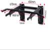OSCCAR Pull Up Bar Home Exercise Bar Wall-Mounted Horizontal Bar-Resistance Band-Gymnastic Rings, Punching Installation, Home-Sports Gym Equipment, Load 400kg (Size : Style 3) view 2