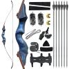 60 Inch Black Hunter Recurve Bow 20-60lbs Takedown Archery Bow Set Right Hand Bow and Arrow Adult for Outdoor Hunting Target Practice (35LBS) view 1