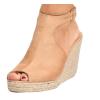 Ladmiple Black Wedges For Women Booties Topic Open Toe Buckle Ankle Strap Espadrilles Flatform Wedge Casual Sandal view 1