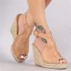 Ladmiple Black Wedges For Women Booties Topic Open Toe Buckle Ankle Strap Espadrilles Flatform Wedge Casual Sandal view 4