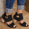 Ladmiple Espadrille Wedge Sandals For Women Closed Toe Womens Espadrilles Sandals Flats,Women's Platform Sandals Espadrille Wedge Summer Ankle Strap Studded Open Toe Sandal view 2