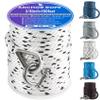 Premium Anchor Rope 100 ft x 3/8 inch, Solid Braid MFP Boat Anchor Rope with Thimble & Shackle - White/Black view 1