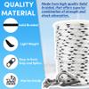 Premium Anchor Rope 100 ft x 3/8 inch, Solid Braid MFP Boat Anchor Rope with Thimble & Shackle - White/Black view 4