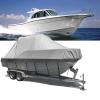 21-24ft Yacht Cover, Marine Grade Oxford Cloth Full Size Boat Cover, 210d Boat Tarpaulin Cover,with Adjustable Shoulder Strap,Suitable for All Weather,Grey,21~24ft view 3