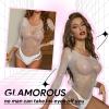 POZCMJM Lingerie for Women Teddy Babydoll Crotchless Women's Plus Size Stockings Fishnet See Through White Lingerie view 2