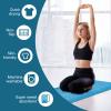 Yuilgdo Yoga Towels, Non Slip Hot Yoga Mat Towel with Grip Dots,Super-Absorbent Soft Microfiber Yoga Blanket for Pilates, Fitness and Workout 72inch x 24inch (Blue) view 2