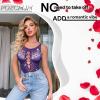 POZCMJM Crotchless Mesh Lace Lingerie for Women - Purple Sparkle Rhinestone Valentines view 2