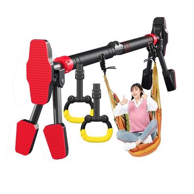 Chin Up Bar Portable Pull up bar - 3 Anti-Slip Bases, with Lifting Rings and hammocks, Locked doorframe Corridor Fitness Horizontal bar, Safety Load 250kg (Size : 92-130cm/36.2-51.1")