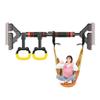 Chin Up Bar Portable Door Frame Pull-up bar, with Kids Swing and Gymnastics Ring, no Screw Wall-Mounted Steel Fitness Horizontal bar (Size : 130-160cm/51.2-63") view 1