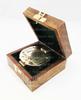 Handmade Brass Compass with Wooden Case for Best Man Hiking Camping Hunting Trekking Sailing Adventure Travelling Graduation Day Birthday Gifts for Son Father Friend Brother view 3