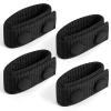 FRTKK Duty Belt Keeper with Double Snaps for 2" Wide Belt, Security Tactical Belt Police Military Equipment Accessories (Black-4Pack)